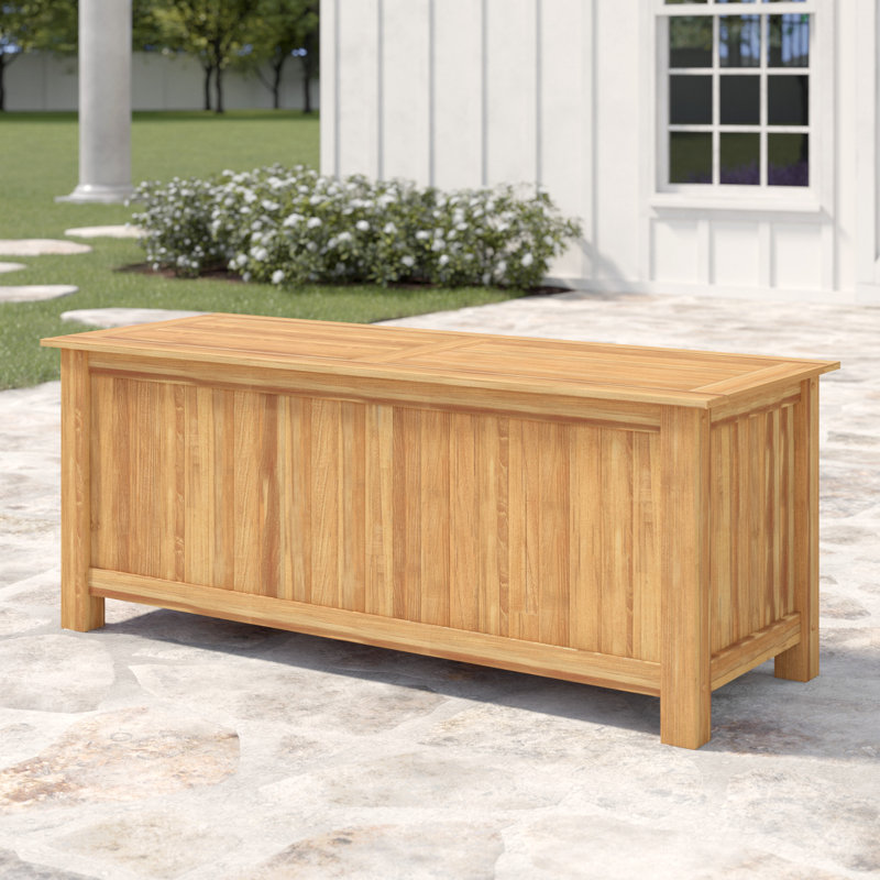 Birch Lane™ Summerton Teak Solid Wood Deck Box & Reviews Wayfair